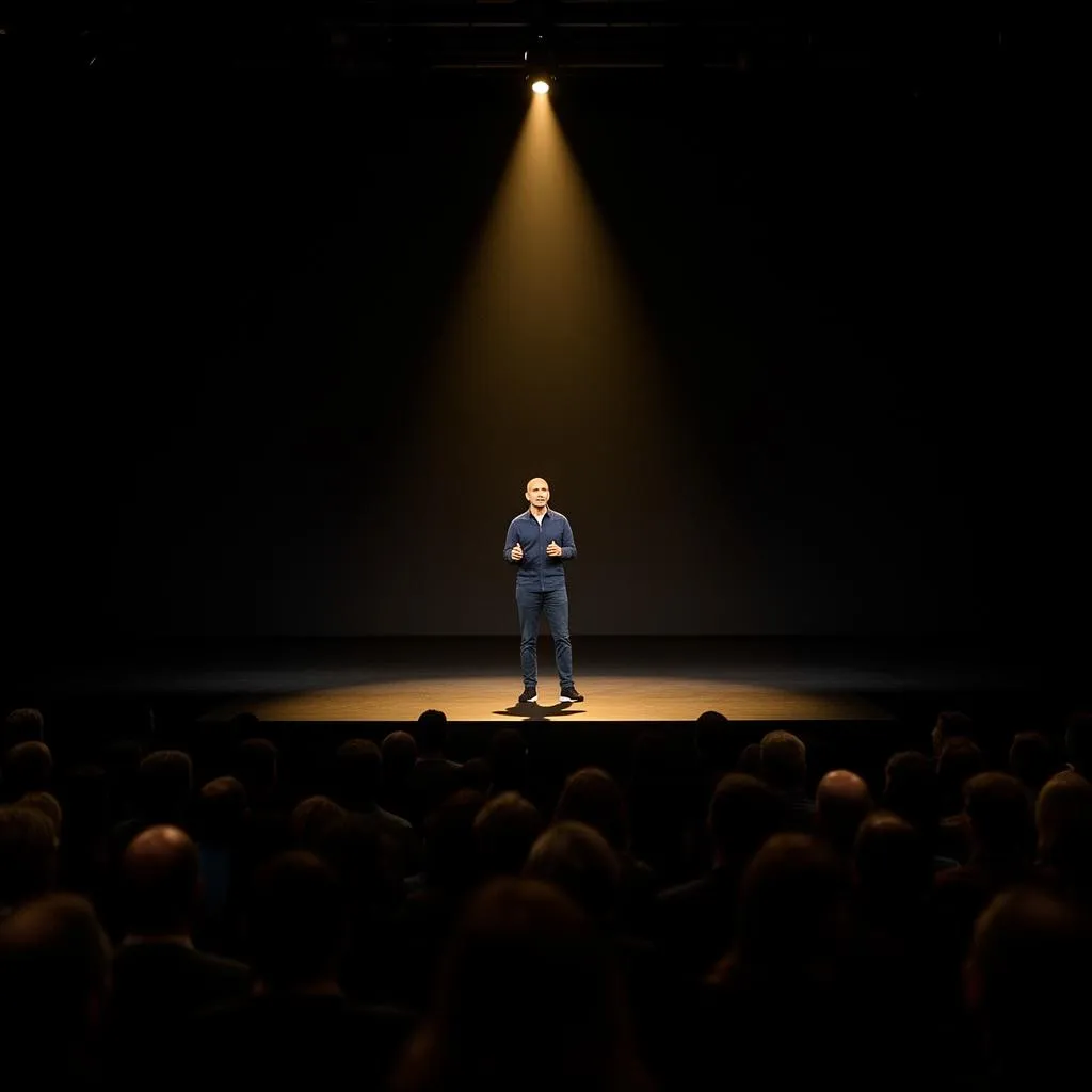 Apresentação no palco